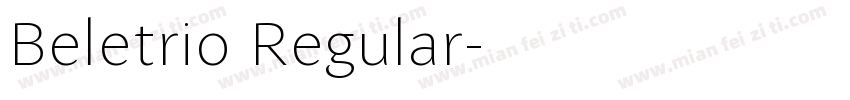 Beletrio Regular字体转换